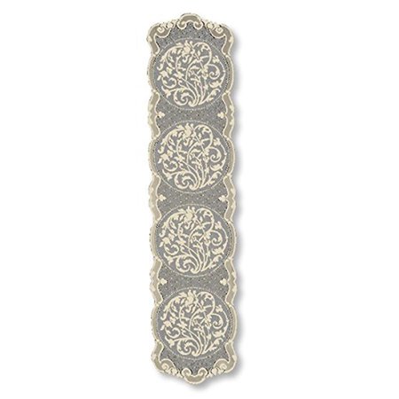 HERITAGE LACE Rondeau 14 x 60 Runner, Cafe RN-1460C